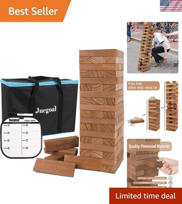 Wooden Giant Tumble Tower with Gameboard & Bag - Ultimate Family Outdoor Game