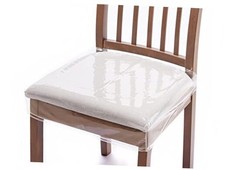 4 Pack Plastic Dining Chair seat Covers/slipcovers with Adjustable Belt Strap