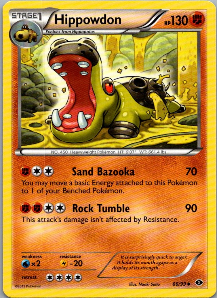 Hippowdon 66/99 Uncommon Next Destinies Pokemon Lightly Played