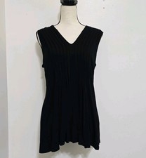 CABLE & GAUGE size Large Sleeveless Pleated D...