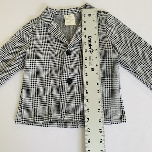 NWT First Impressions Blazer Jacket Baby Boy 24M Black Ivory Houndstooth Preppy - Picture 7 of 9