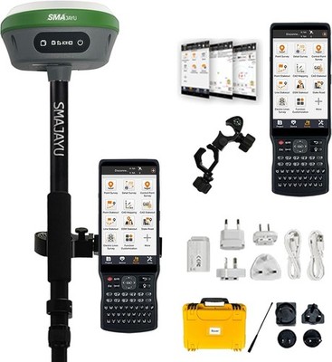 SMA26 Pro GPS GNSS  Galileo  Rover set with pole Surveying RTK UHF GLONASS