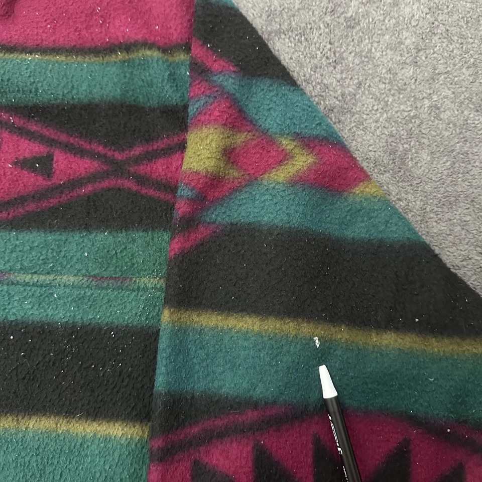 Pullover polar Sierra Azteca blanco vintage años 90 talla mediana hecho en EE. UU. a presión Foto 3 de 4