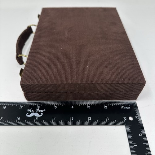 Vintage Backgammon Corduroy Brown Replacement Folding Travel Case Board Only - Picture 15 of 15