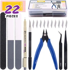 22Pcs Compatible for Gundam Modeler Basic Tools with Duty Plastic Container, Pro