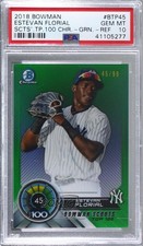 2018 Bowman Scouts' Top 100 Green Refractor 45/99 Estevan Florial PSA 10 5w7