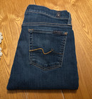 WOMENS SEVEN 7 FOR ALL MANKIND JOSEFINA BOYFRIEND DENIM BLUE JEANS 28 X 27 EUC — photo 1