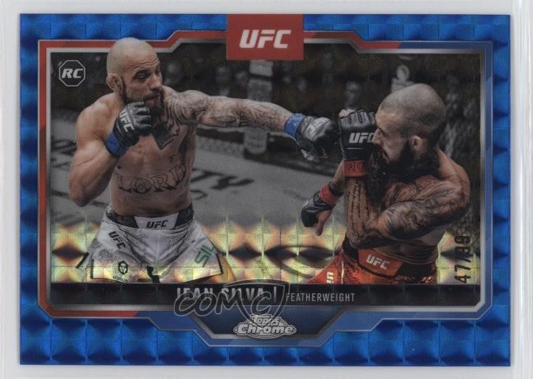 2025 Topps Chrome UFC Blue Geometric Refractor /99 Jean Silva #56 6m7