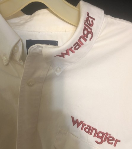 Vintage Wrangler Justin Boots Western Shirt 2XL Embroidered Logos 50-52 Chest - Picture 4 of 8