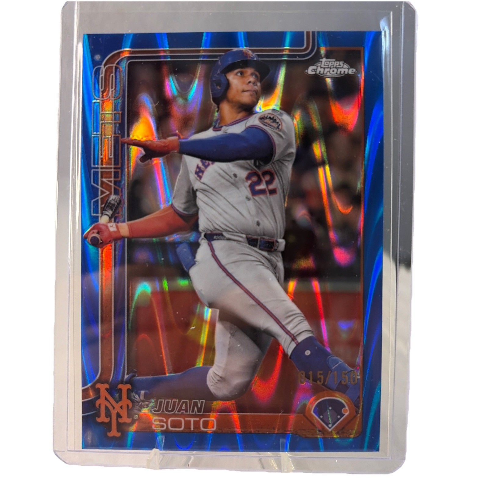 2025 Topps Chrome - Juan Soto #200 Blue RayWave Refractor /150
