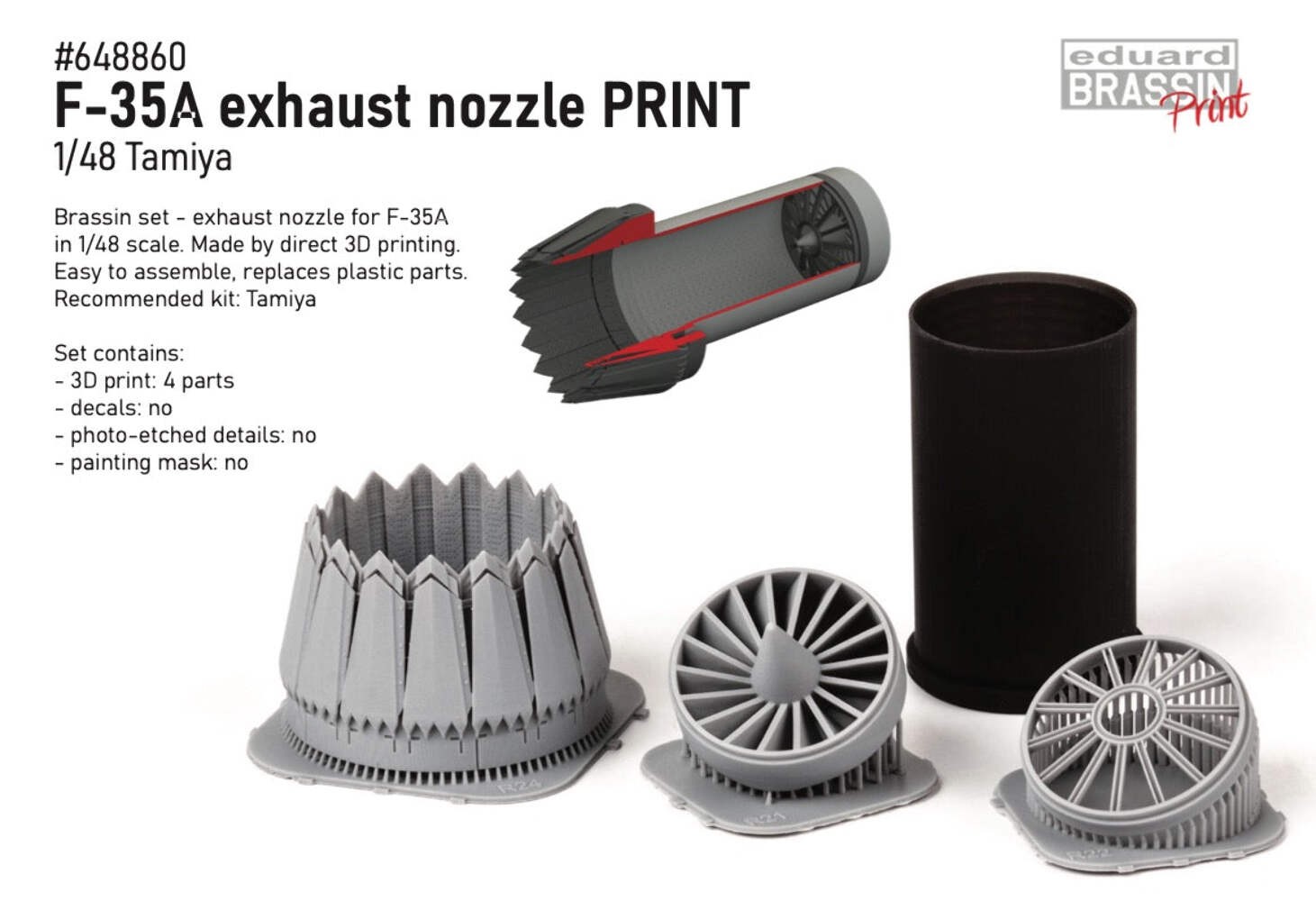 Eduard Brassin 648860 1:48 Lockheed-Martin F-35A exhaust nozzle 3D-printed