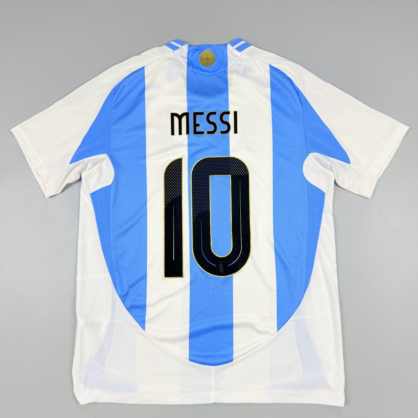 Adidas Argentina 2024 Home Authentic Soccer Jersey Messi #10 Football Shirt Sz L