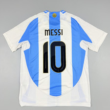 Adidas Argentina 2024 Home Authentic Soccer Jersey Messi #10 Football Shirt Sz L