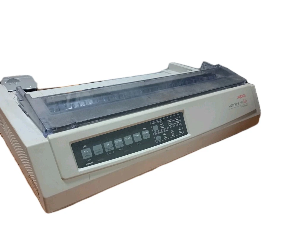 Oki MICROLINE 391 Turbo(GE7300A) 24-Pin Mono Dot Matrix Impact Form Printer  - Image 2 of 4