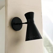 Minimalist Industrial Brass Wall Sconce Mid‑Century Modern Christmas Wall Light