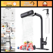 Pull Down Kitchen Faucet with Soap Dispenser - Oil Rubbed Bronze, Single Handle,