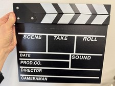 Professional Vintage TV Movie Film Clap Board Slate Cut Prop Director Clapper