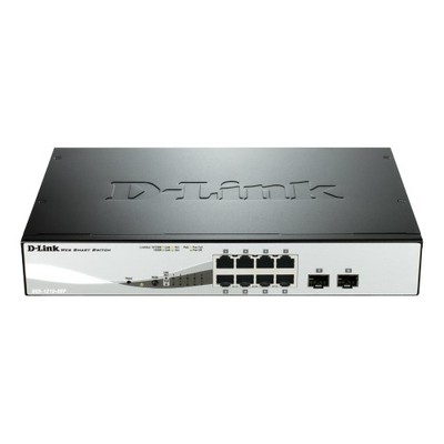 D-Link DGS-1210-08P Smart Managed Switch 8x Gigabit Ethernet (8x PoE, max. 45W),