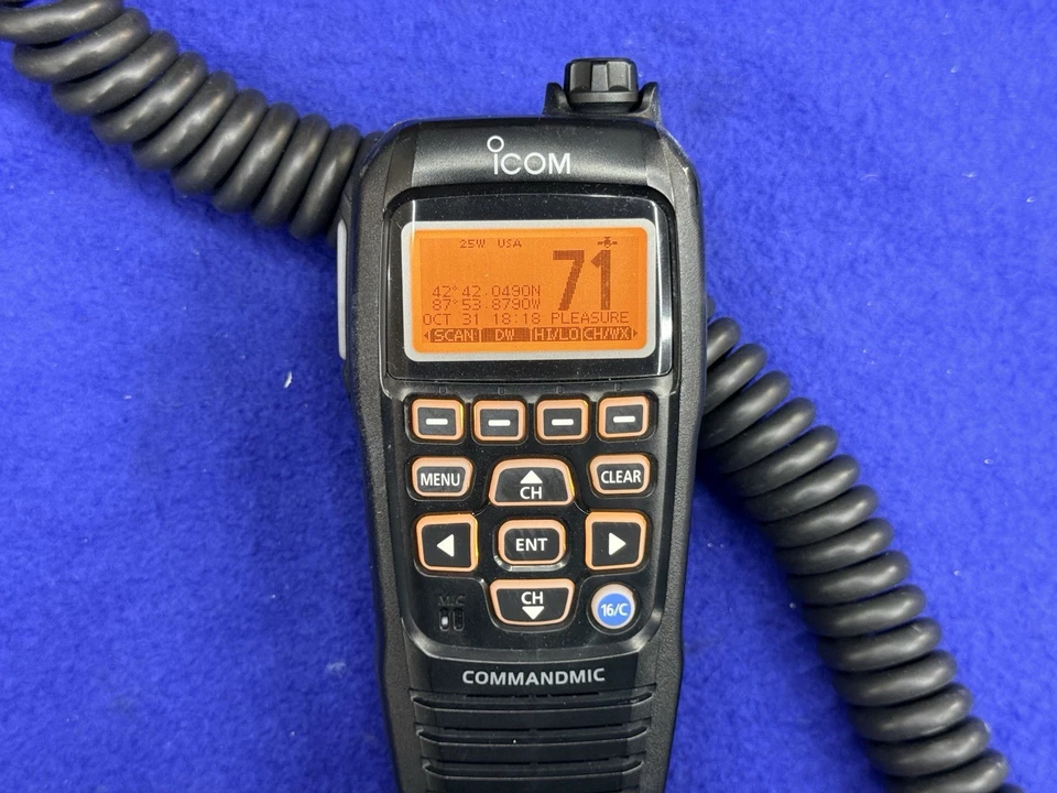 ICOM Commandmic HM-195B Remote Handset Microphone For M400 M410 M424 M506 M510 - Image 3 of 4