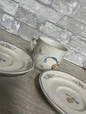 Vintage Marmalade Goose Strawberry 1 Cup &2 Saucers  International Stoneware