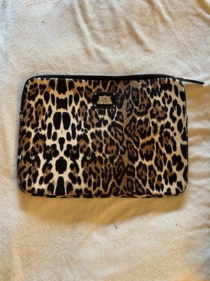 JUICY COUTURE TAN ANIMAL CHEETAH LEOPARD CAT PRINT ZIP LAPTOP CASE COLLEGE