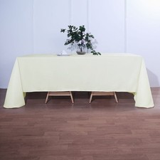 IVORY Polyester 90x132" Rectangle TABLECLOTHS Wedding Party Supplies Linens