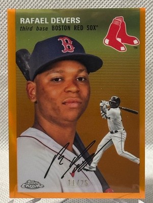 2023 Topps Chrome Platinum Rafael Devers Orange Refractor /25 Giants #299