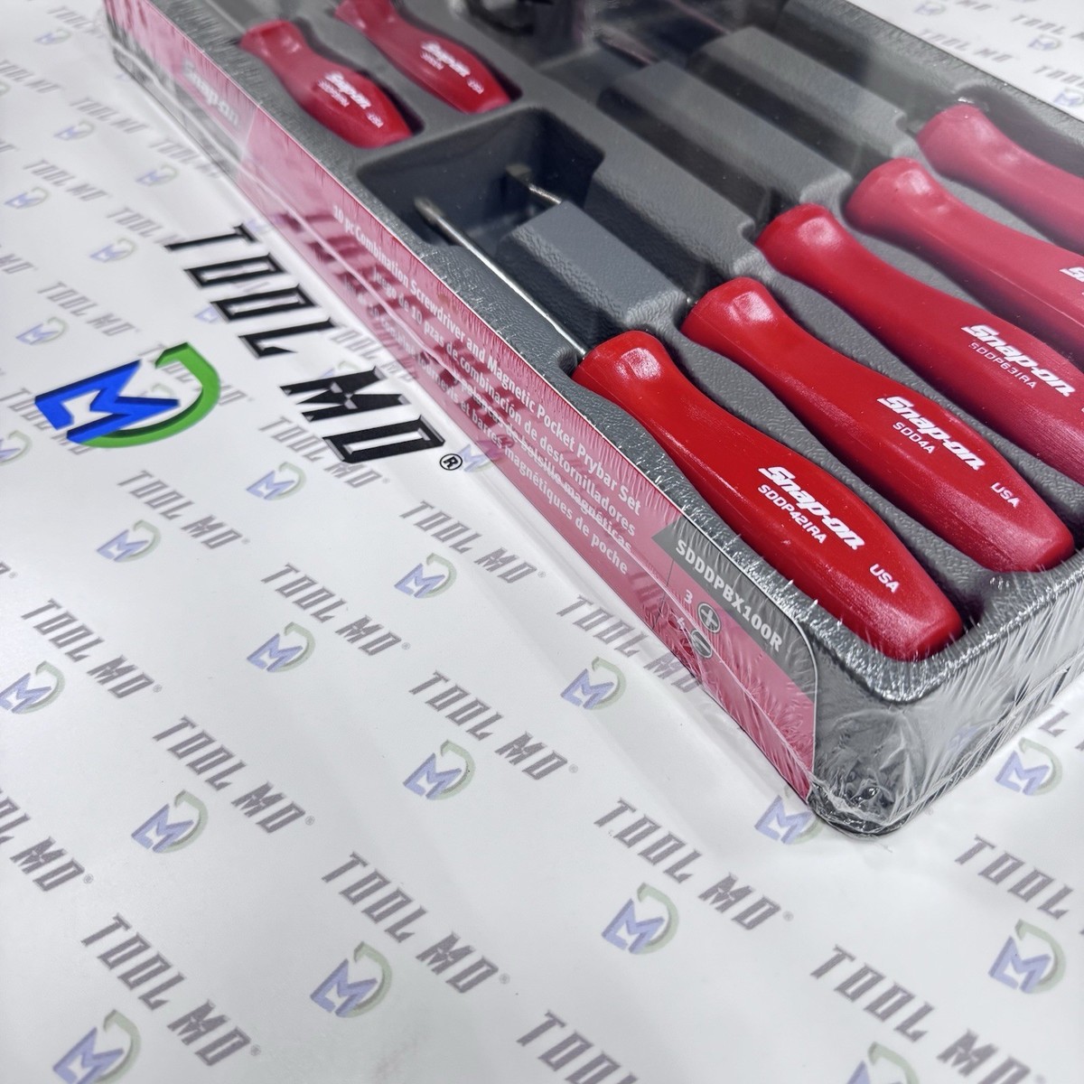 Snap-on Tools NEW RED 10pc Screwdriver & Magnetic Pocket Prybar
