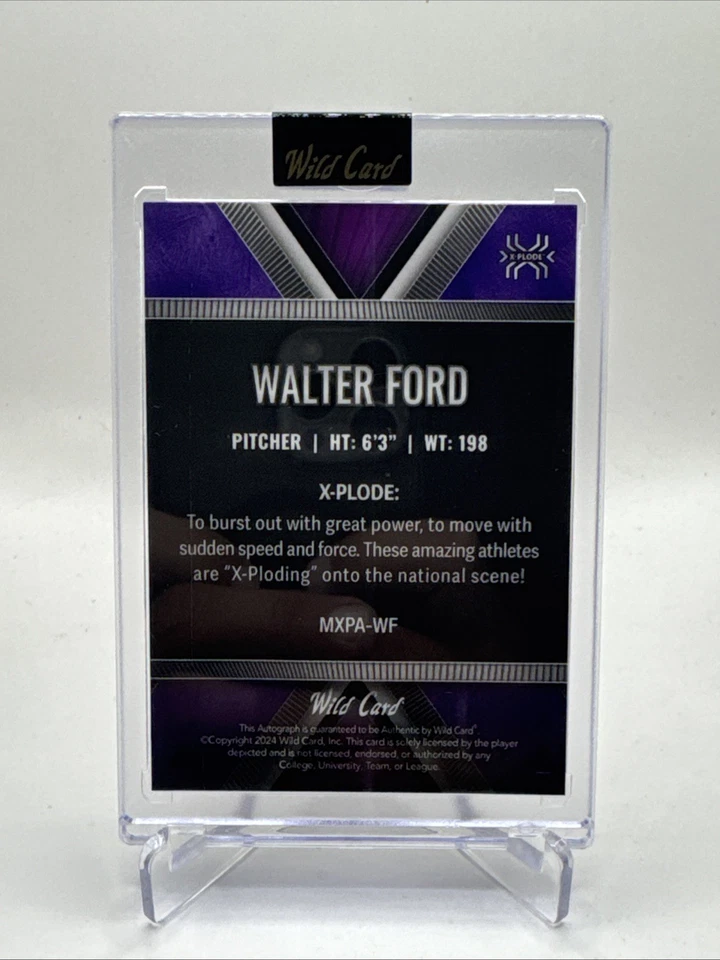 2024 Wild Card MATTE Premium X-Plode 1/1 Walter Ford #MXPA-WF Auto - Image 2 of 3