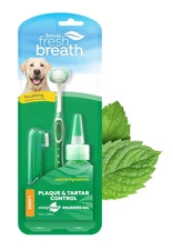 TropiClean Fresh Breath Dog Oral Care Kit - Complete Dog Toothbrush and