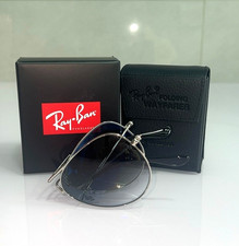 HOT Gradient Grey RB3479 RAY-BAN FOLDING AVIATOR SUNGLASSES KMT-8536