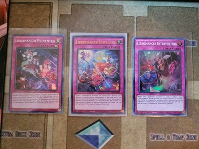 YUGIOH LIBROMANCER DISPLACED ULTRA + INTERVENTION + PREVENTED SUPER 1ST ED NM