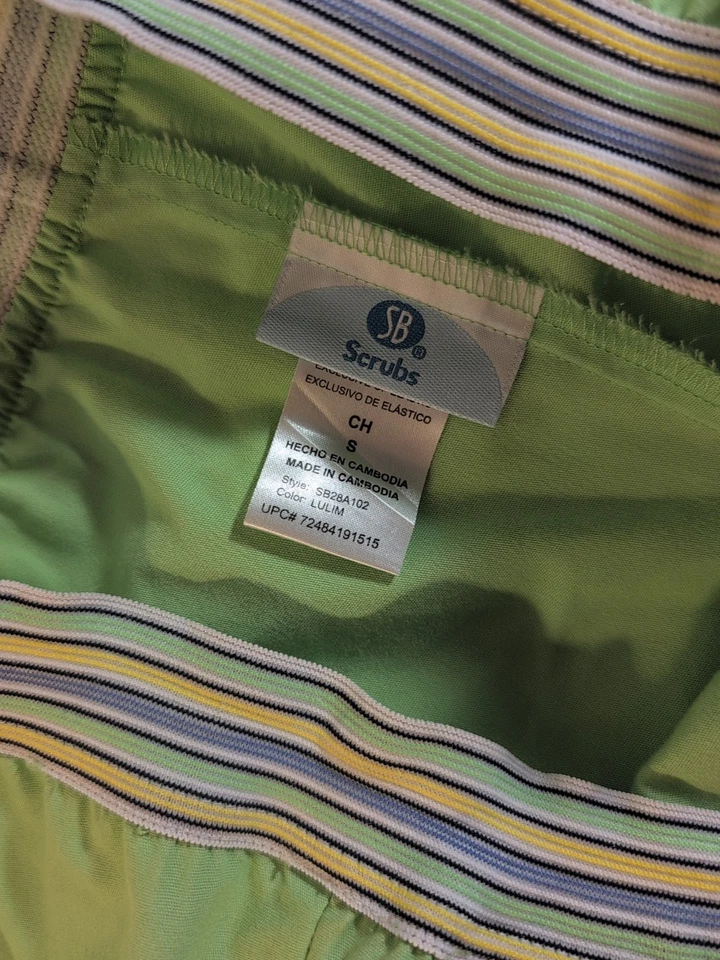 Pantalones Médicos Pequeños SB Verde Lima Poliéster Foto 4 de 4