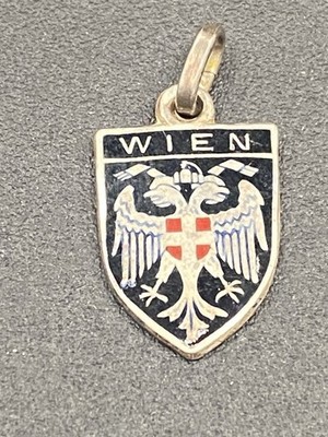 Vintage Sterling Wein Shield Charm