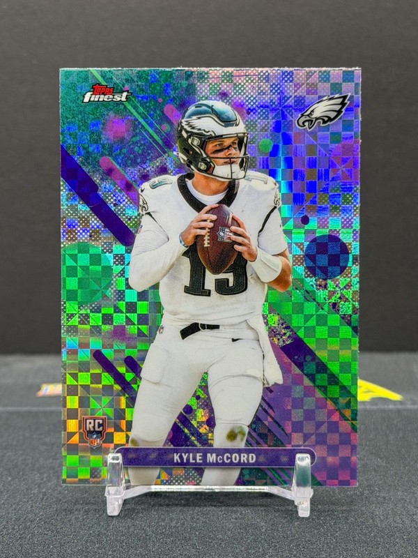 2025 Topps Finest Kyle McCord Common X-Fractor Rookie RC Philadelphia Eagles