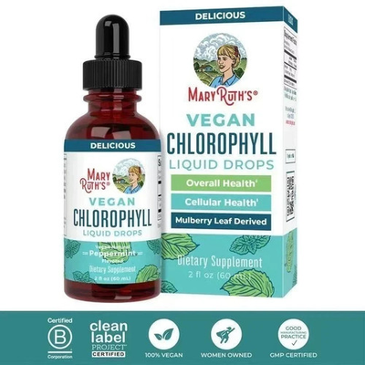 #ad Mary Ruth#x27;s Vegan Chlorophyll Liquid Drops Peppermint 60ml 2oz Formula $11.88