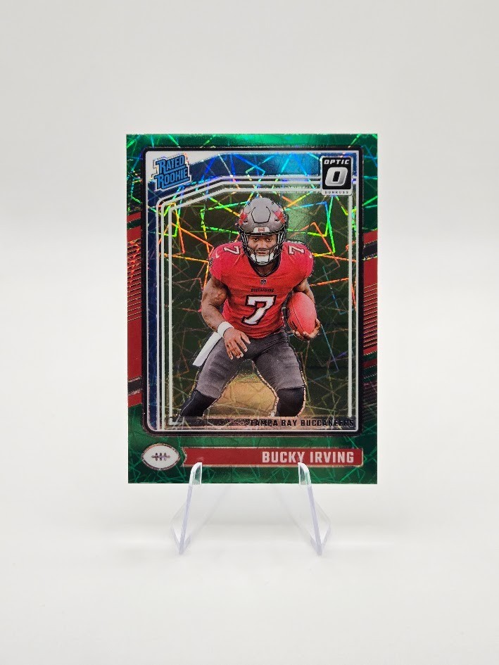 Bucky Irving 2024 Panini Donruss Optic RC Green Velocity SP #216 Buccaneers