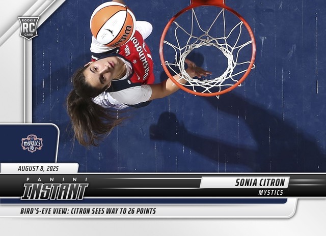 2025 Panini Instant WNBA #212 Sonia Citron Washington Mystics RC - QTY