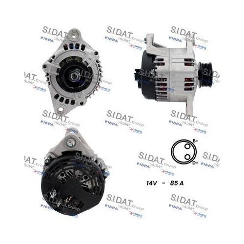 Alternateur Sidat A12MA1137A2 compatible Fiat Lancia et Alfa Romeo 12V