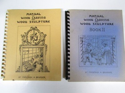 Manual of Wood Carving & Wood Sculpture Vol. 1 & 2 / F. A. Brunner/ vintage