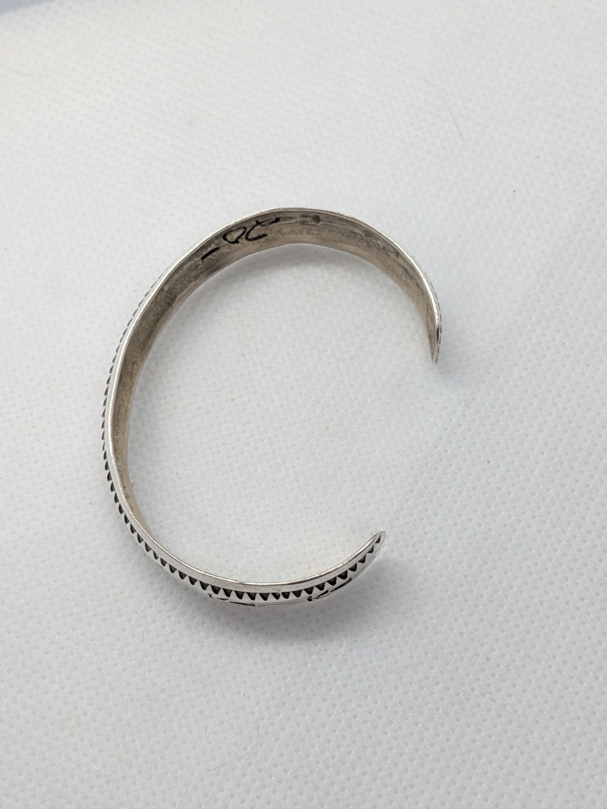 Native American Solid Sterling Silver Cuff Bracel… - image 7