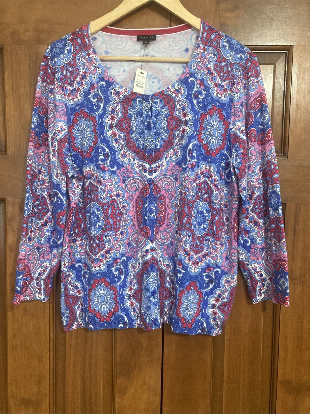 NWT Talbots Cotton Blend Lightweight Cardigan Sweater Women’s Size XL
