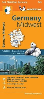 Germany Midwest - Michelin Regional Map 543: Map - Michelin