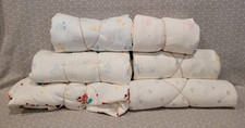 1980s Vintage Pastel Bear Cat Bunny Baby Blanket Nursery Swaddle Cut Fabric Lot