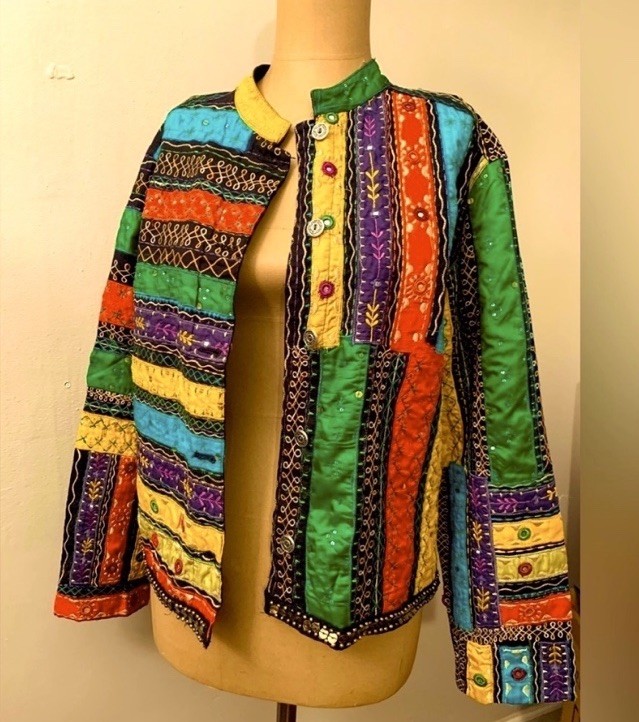 Chico’s Y2K Embellished Patchwork Lined Jacket 0 - image 4
