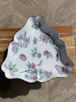 Herend Royal Garden Turquoise Teapot & 26cm Plate Porcelain Used