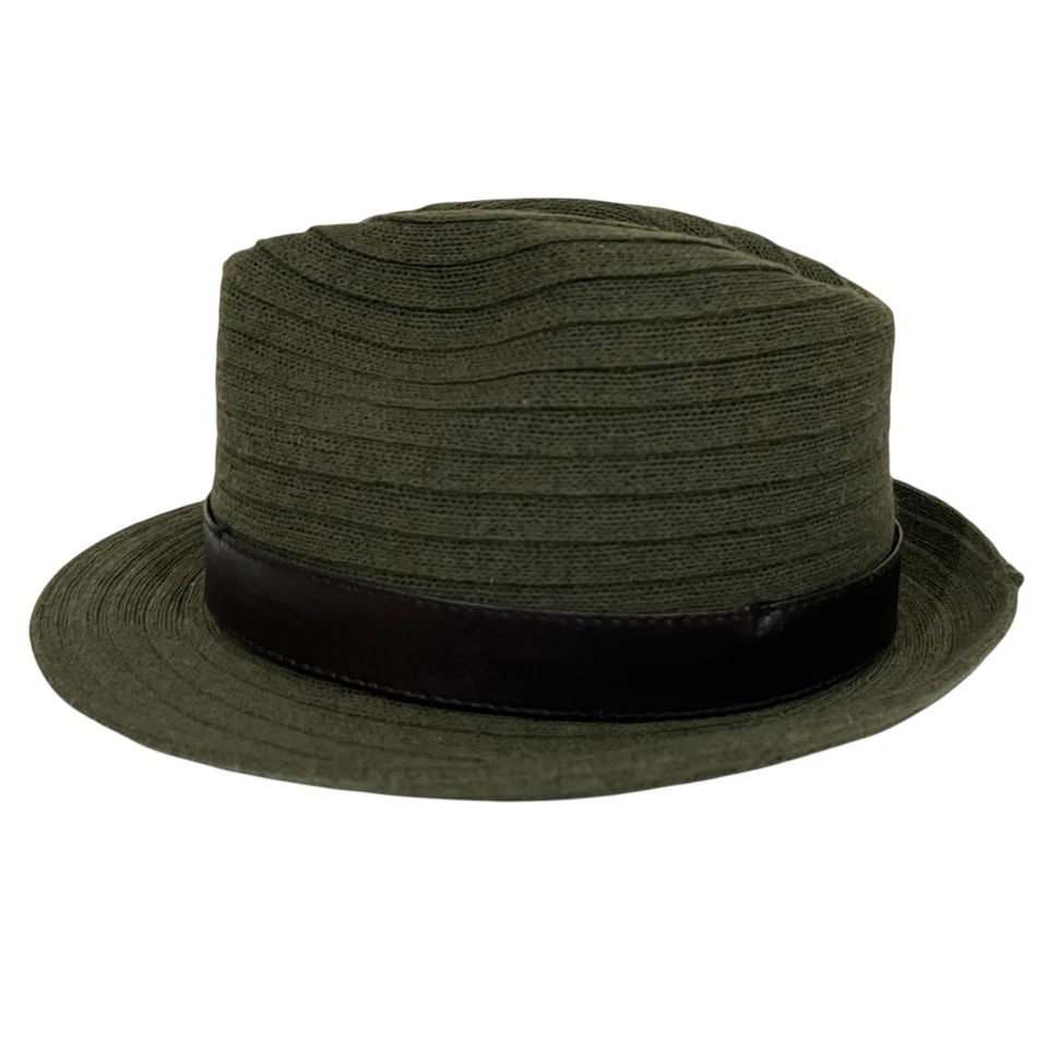 Nordstrom Hombre Trilby Sombrero Fedora Lana Nylon Verde con Banda Negra Unisex Foto 4 de 4