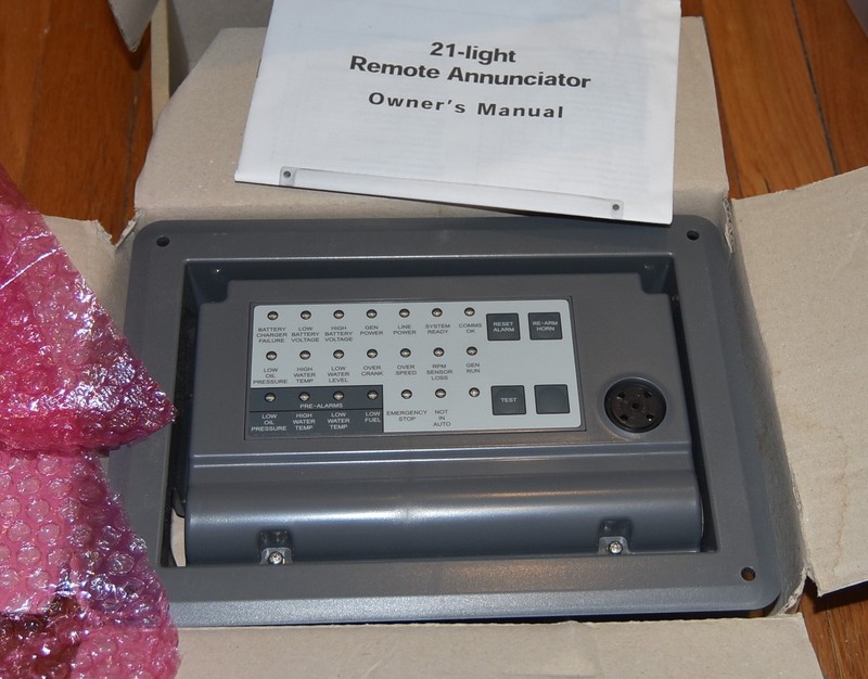 Generac Remote Annunciator 21-Light Control Panel Model G005465-0 MPN 0G5721