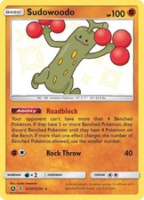 Sudowoodo - SV20/SV94 - Pokemon Hidden Fates Sun & Moon Shiny Rare Card NM