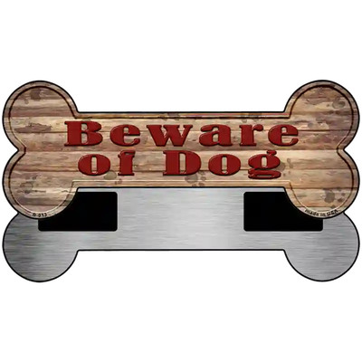 Beware of Dog Novelty Bone Magnet B-013 3.5'' x 9'' Magnet